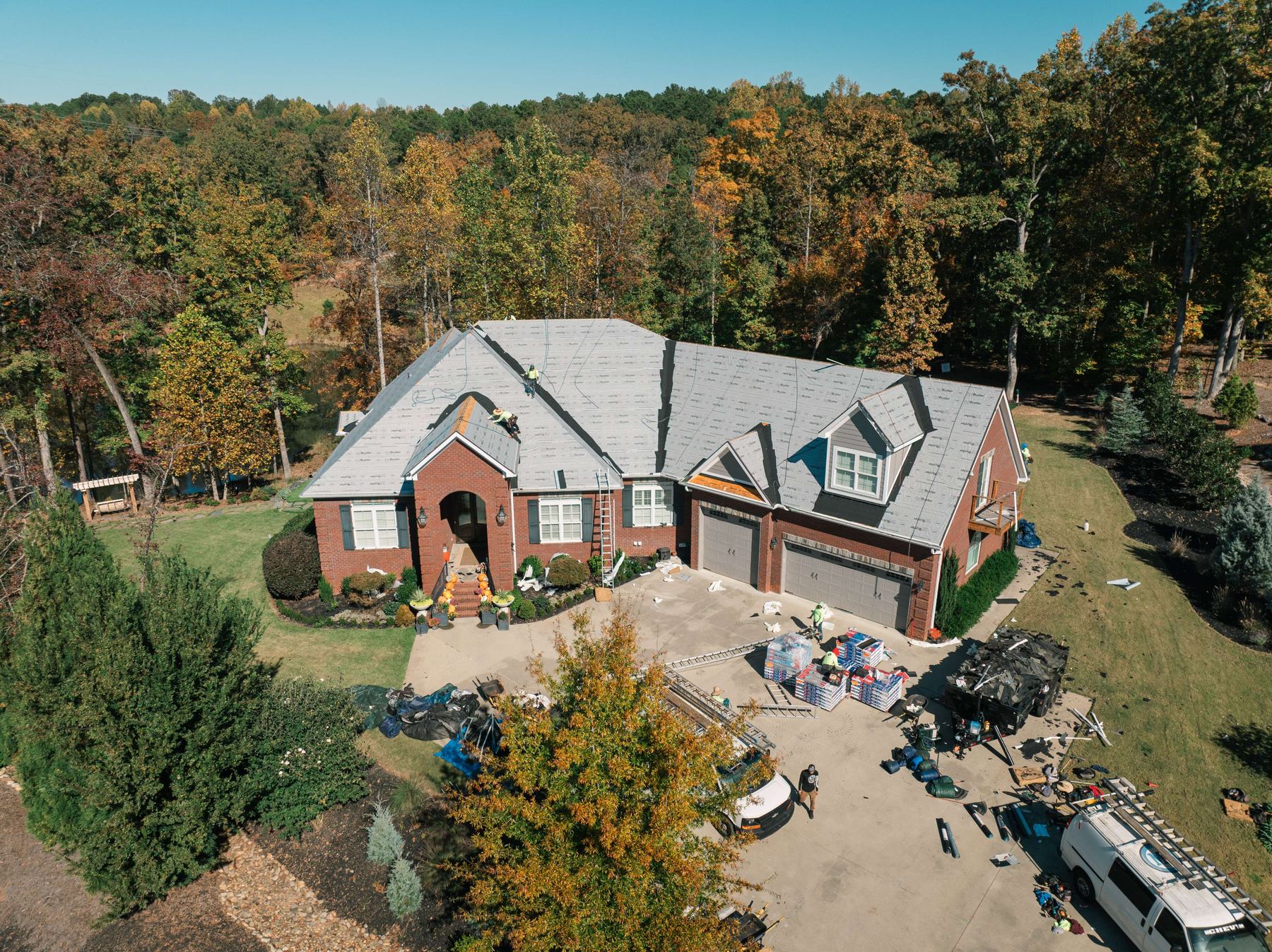 Legacy Roof SC crew working on an Upstate home
